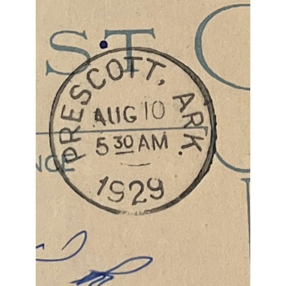 Antique 1929 Litho Ephemera Postcard Lake Scene Greetings From Prescott AZ NYCE - Picture 7 of 10